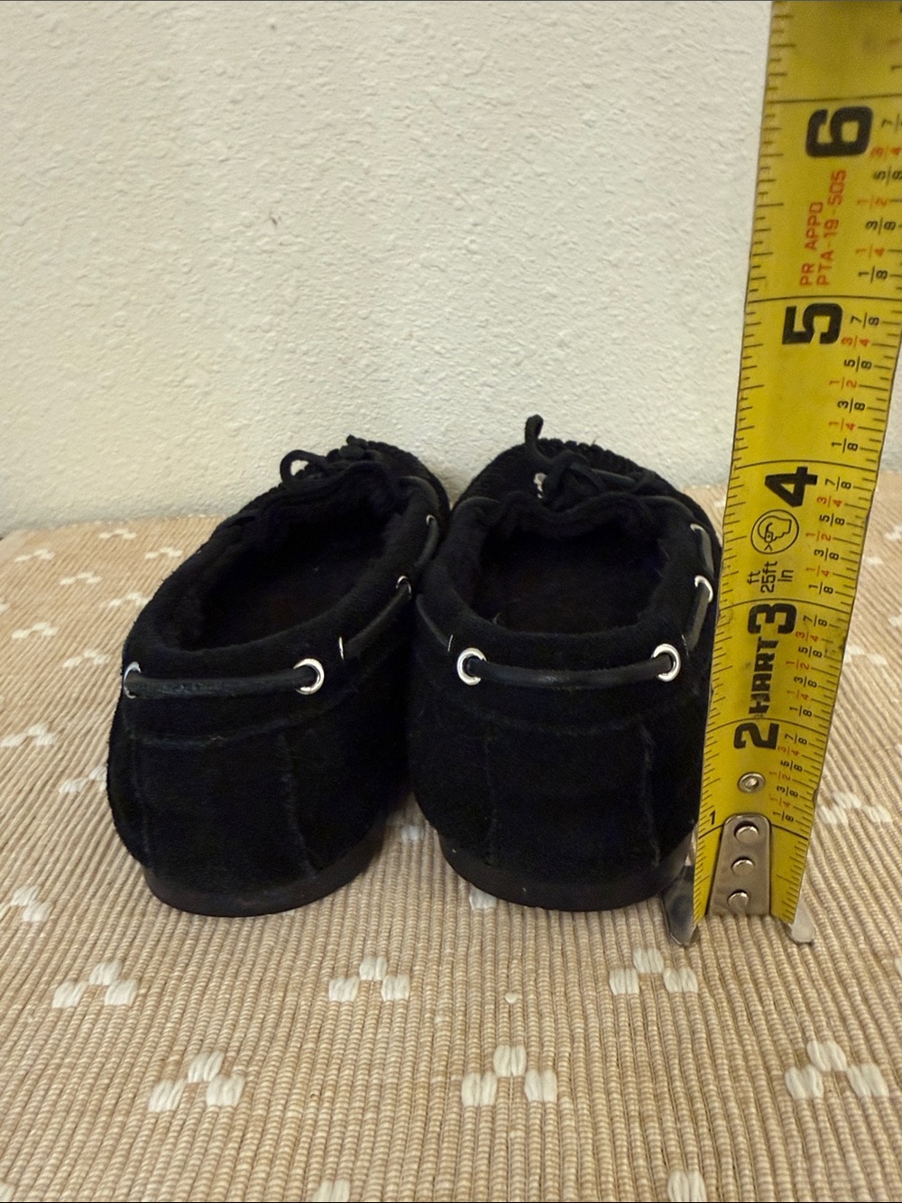 Coach Antonia Black Suede Signature Embossed Fur Lined Moccasin Loafers Size 7.5 - Picture 8 of 14